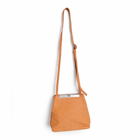 olbrish Handbags - Olbrish Cover B Handmade Leather Triangle Crossbody Camel Bag Made in Germany